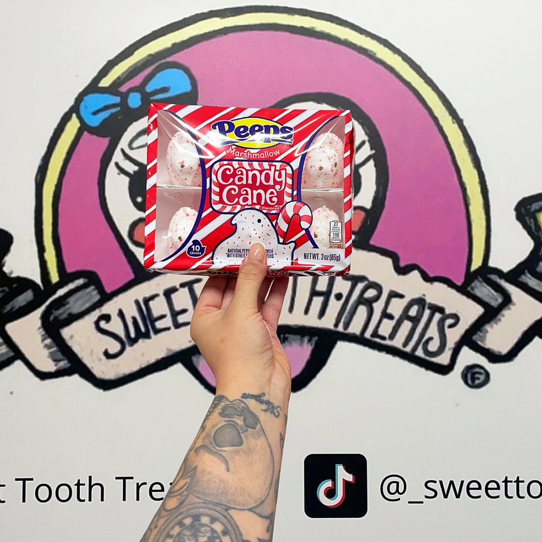 Peeps Candy Cane Marshmallow Chicks 10pk - USA