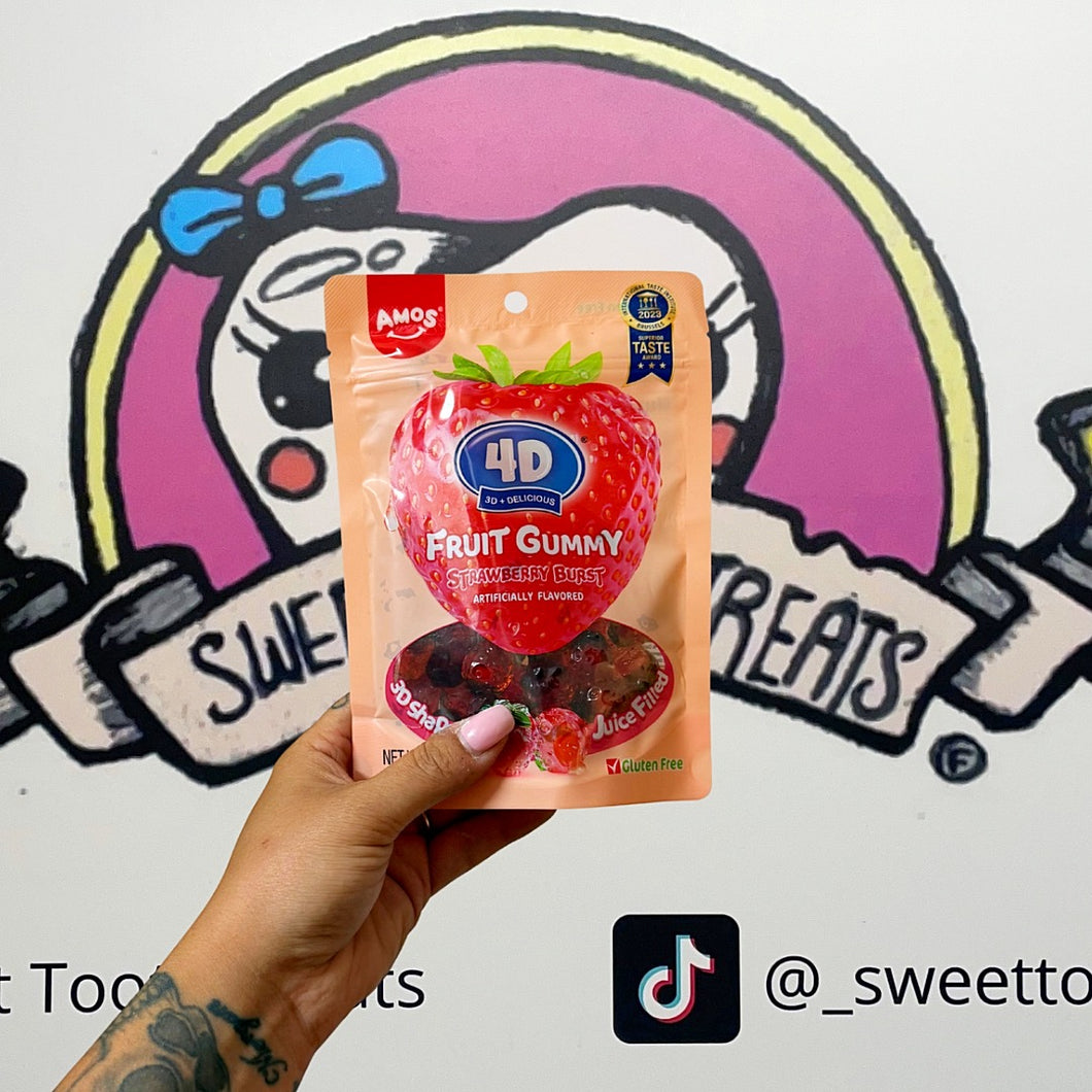 Amos 4D Fruit Gummy Strawberry Burst(170g) - USA