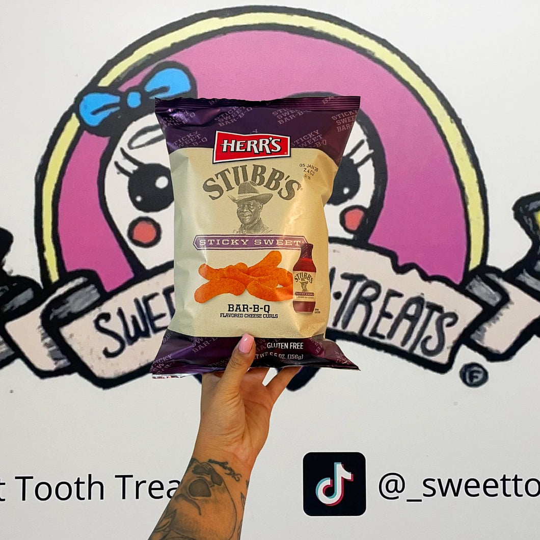 Herr’s Stubbs Sticky Sweet BBQ Cheese Curls (156g) - USA